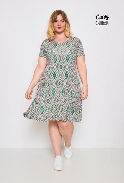 Picture of CURVY GIRL DRESS WITH RUFFLE SLEEVE